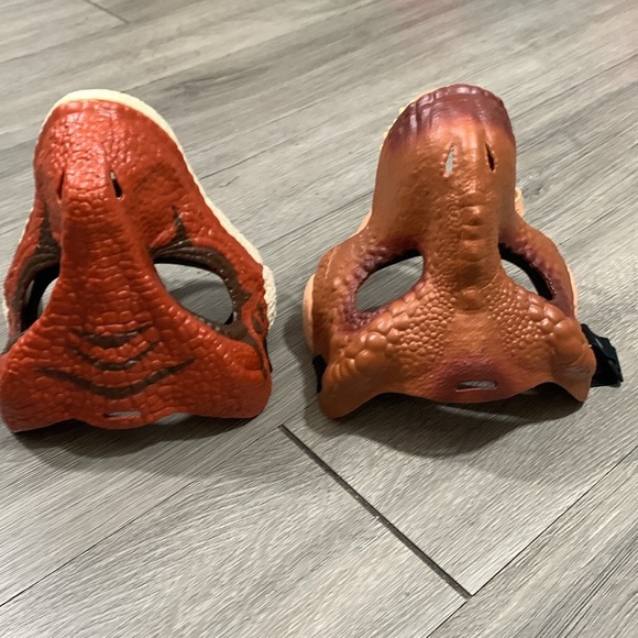 Jurassic World Orange Velociraptor Mask and TYRANNOSAURUS REX Mask - Picture 3 of 11